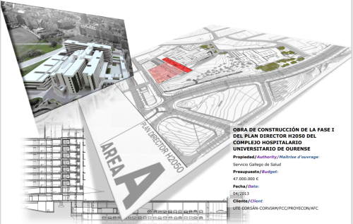 FASE 1 DEL COMPLEJO HOSPITALARIO UNIVERSITARIO DE OURENSE